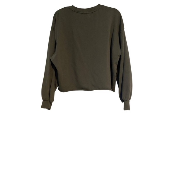 Z Supply Women Olive Green Distressed Lounge Set M Joggers + M Sweatshirt - Picture 7 of 15